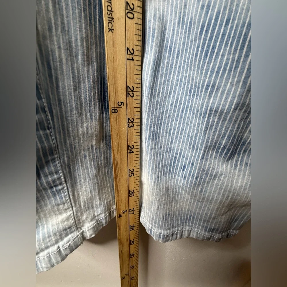 Faherty Mechanic Stripe Denim Overalls - Picture 5 of 6